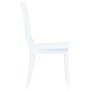 Sillas de comedor 6 unidades madera maciza de caucho blanco