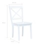 Sillas de comedor 6 unidades madera maciza de caucho blanco