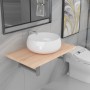 Conjunto de muebles de baño 2 piezas cerámica roble