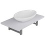 Conjunto de muebles de baño 2 piezas cerámica blanco