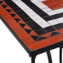 Mesa y sillas bistró 3 pzas mosaico cerámica terracota y blanco