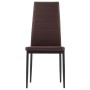 Conjunto de mesa y sillas de comedor 5 piezas marrón