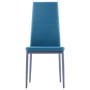 Conjunto de mesa y sillas de comedor 7 piezas azul