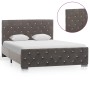 Estructura de cama de tela gris 120x200 cm
