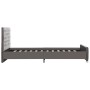 Estructura de cama de tela gris 120x200 cm