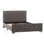 Estructura de cama de tela gris 120x200 cm