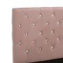 Estructura de cama sin colchón terciopelo rosa 120x200 cm
