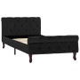 Estructura de cama sin colchón terciopelo negro 90x200 cm