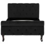 Estructura de cama sin colchón terciopelo negro 90x200 cm