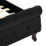 Estructura de cama sin colchón terciopelo negro 90x200 cm