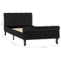 Estructura de cama sin colchón terciopelo negro 90x200 cm