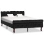 Estructura de cama sin colchón terciopelo negro 120x200 cm