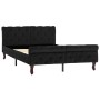 Estructura de cama sin colchón terciopelo negro 120x200 cm