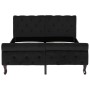 Estructura de cama sin colchón terciopelo negro 120x200 cm