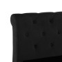 Estructura de cama sin colchón terciopelo negro 120x200 cm