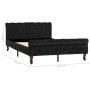 Estructura de cama sin colchón terciopelo negro 120x200 cm