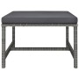 Set de muebles de jardín 4 pzas y cojines ratán sintético gris