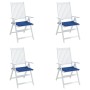 Cojines de silla de jardín 4 uds tela Oxford azul 50x50x3 cm