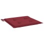 Cojines silla de jardín 4 uds tela Oxford rojo tinto 50x50x3 cm