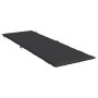 Cojín de tumbona de tela Oxford negro 186x58x3 cm