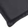 Cojín de tumbona de tela Oxford negro 186x58x3 cm