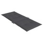 Cojín silla de jardín respaldo alto 6 uds tela gris 120x50x3 cm