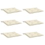Cojines de silla de jardín 6 uds tela Oxford crema 50x50x3 cm