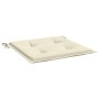 Cojines de silla de jardín 6 uds tela Oxford crema 50x50x3 cm