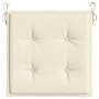 Cojines de silla de jardín 6 uds tela Oxford crema 50x50x3 cm