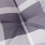 Cojín de banco de jardín tela Oxford a cuadros gris 180x50x3 cm