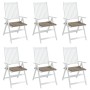 Cojines de silla de jardín 6 uds tela Oxford taupé 50x50x3 cm