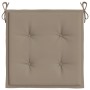 Cojines de silla de jardín 6 uds tela Oxford taupé 50x50x3 cm