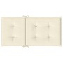 Cojín silla jardín respaldo bajo 6 uds tela Oxford crema