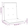 Cojín silla jardín respaldo bajo 6 uds tela Oxford crema