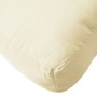 Cojines para palets 3 unidades tela Oxford blanco crema