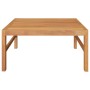 Set de muebles de jardín 2 pzas madera teca cojines gris oscuro