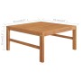Set de muebles de jardín 2 pzas madera teca cojines gris oscuro