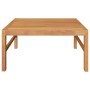 Set de muebles de jardín 3 pzas madera teca cojines gris oscuro