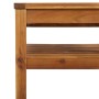Juego de sofá 2 pzas con cojines blanco crema madera de acacia
