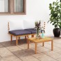 Set muebles de jardín 2 pzas con cojines madera maciza acacia