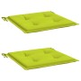 Cojines de silla de jardín 2 uds tela Oxford verde 50x50x3 cm