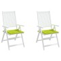 Cojines de silla de jardín 2 uds tela Oxford verde 50x50x3 cm