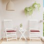 Cojines silla de jardín 2 uds tela Oxford rojo tinto 40x40x3 cm