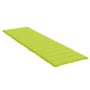 Cojín de tumbona de tela Oxford verde claro 200x50x3 cm