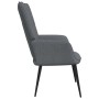 Sillón de relax con taburete tela gris oscuro
