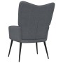 Sillón de relax con taburete tela gris oscuro