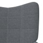 Sillón de relax con taburete tela gris oscuro