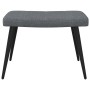 Sillón de relax con taburete tela gris oscuro
