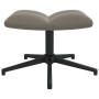 Sillón de relax con taburete de terciopelo gris claro