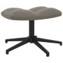 Sillón de relax con taburete de terciopelo gris claro
